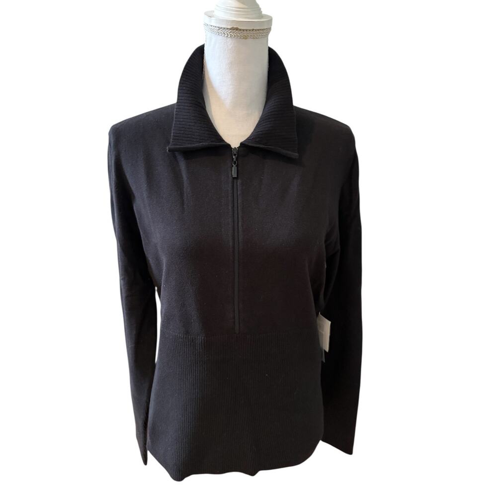 W Worth Half Zip Polo sweater Black L